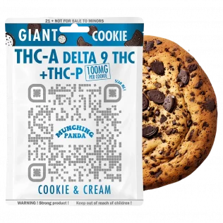 Munching Panda 100mg delta 9 thc + thc-p + thc-a cookie & cream bag