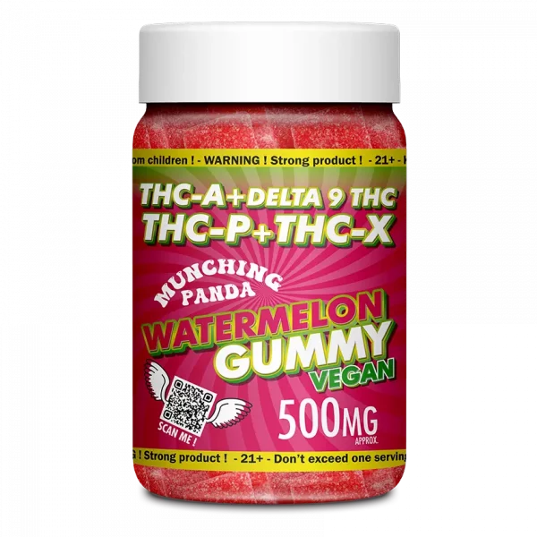 Munching Panda Watermelon Gummy THC-A + THC-P + THC-X + Delta 9 THC 500mg