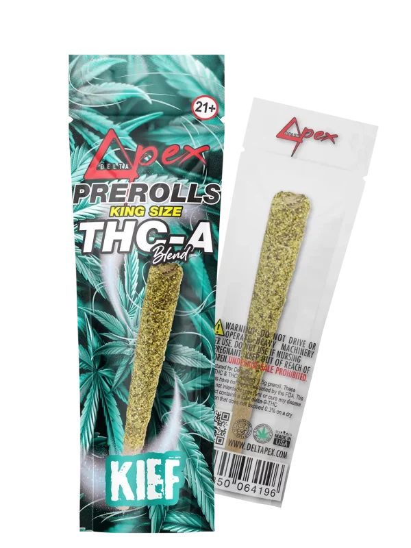 Deltapex king size prerolls THC-A blend kief unit