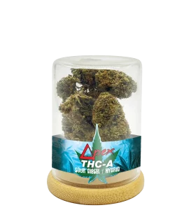 Deltapex Sour diesel sativa cannabis flowers 3.5g jar