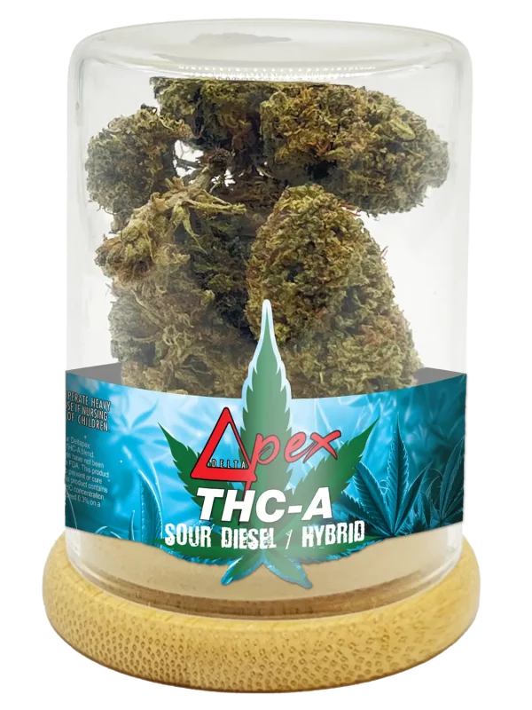 Deltapex Sour diesel sativa cannabis flowers 7g jar