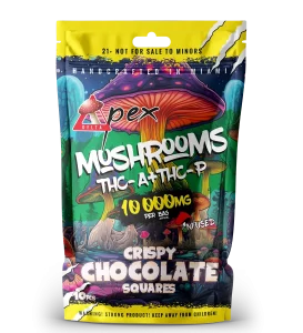 Deltapex Crispy chocolate squares mushroom THC-A 10000mg