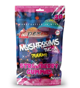 Deltapex Strawberry gummies mushroom THC-A 7000mg