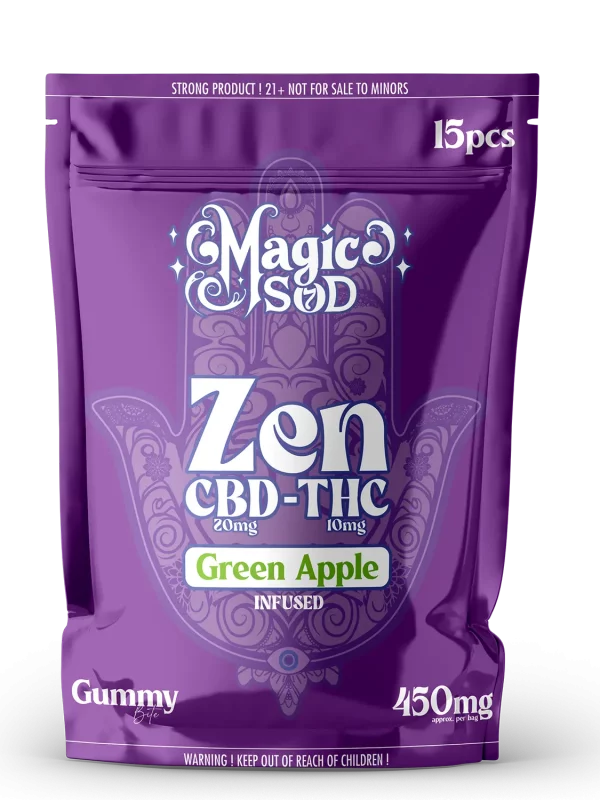 Zen Green Apple Gummies with CBD &THC @ 450mg